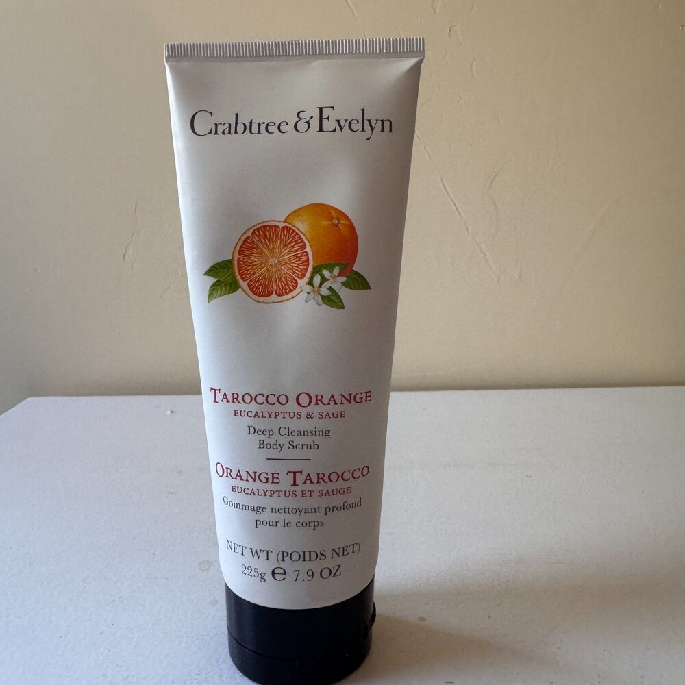 Crabtree & Evelyn Body Scrub Tarocco Orange Eucalyptus Sage 7.9oz Full Size